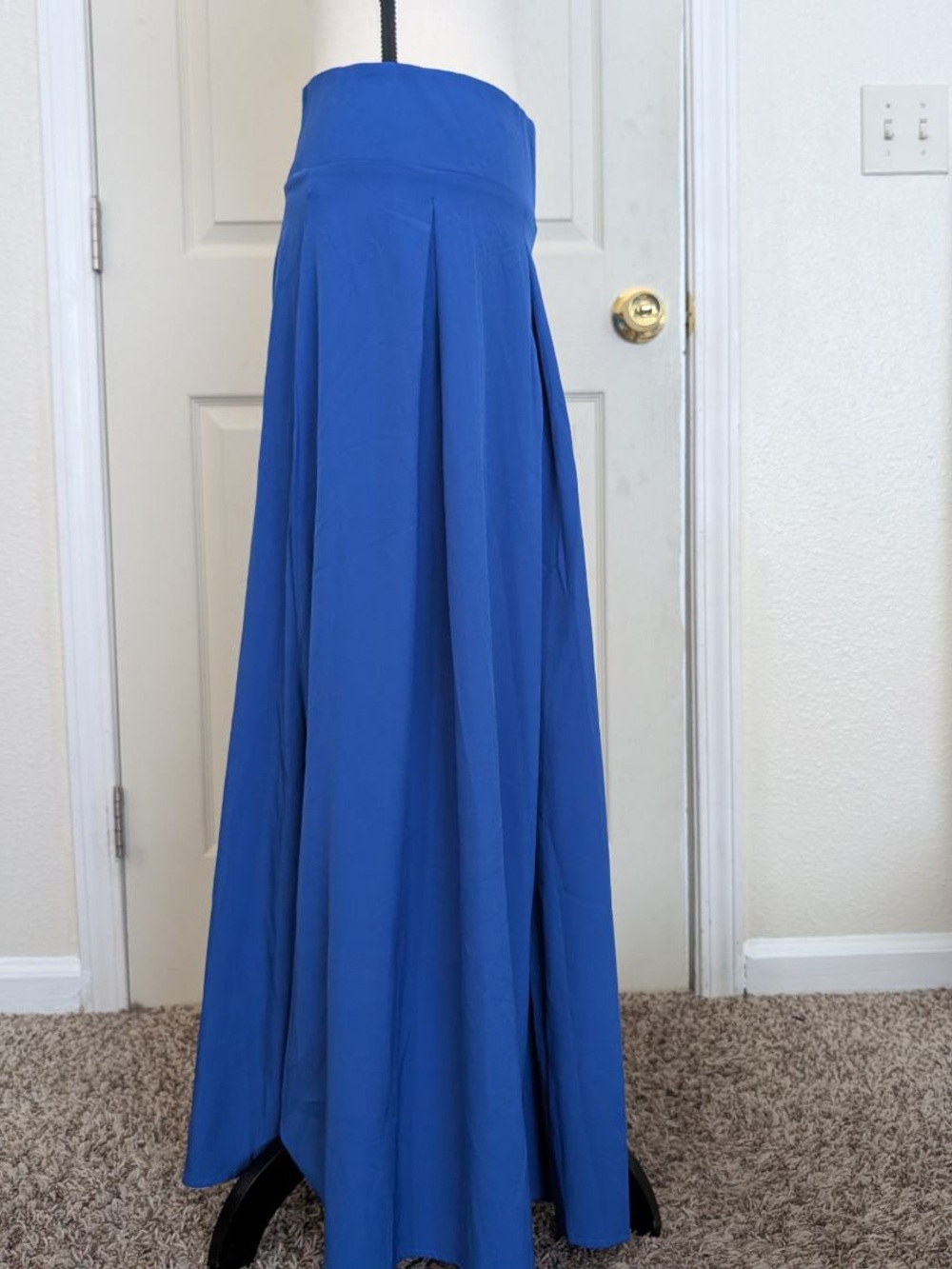 Othr Cobalt Blue Pleated Maxi Skirt